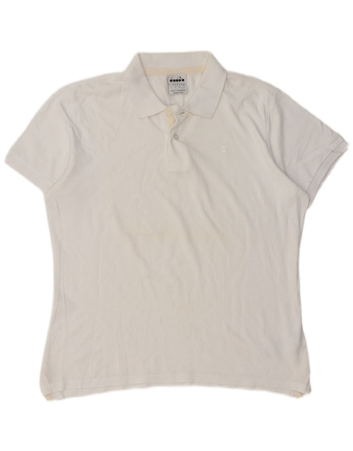 Diadora herre poloshirt Medium hvid bomuld