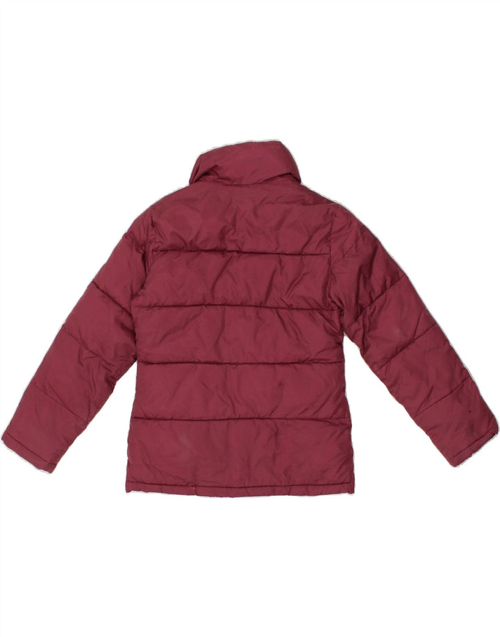KAPPA Girls Padded Jacket 7-8 Years Maroon Polyamide Vintage Kappa and Second-Hand Kappa from Messina Hembry 