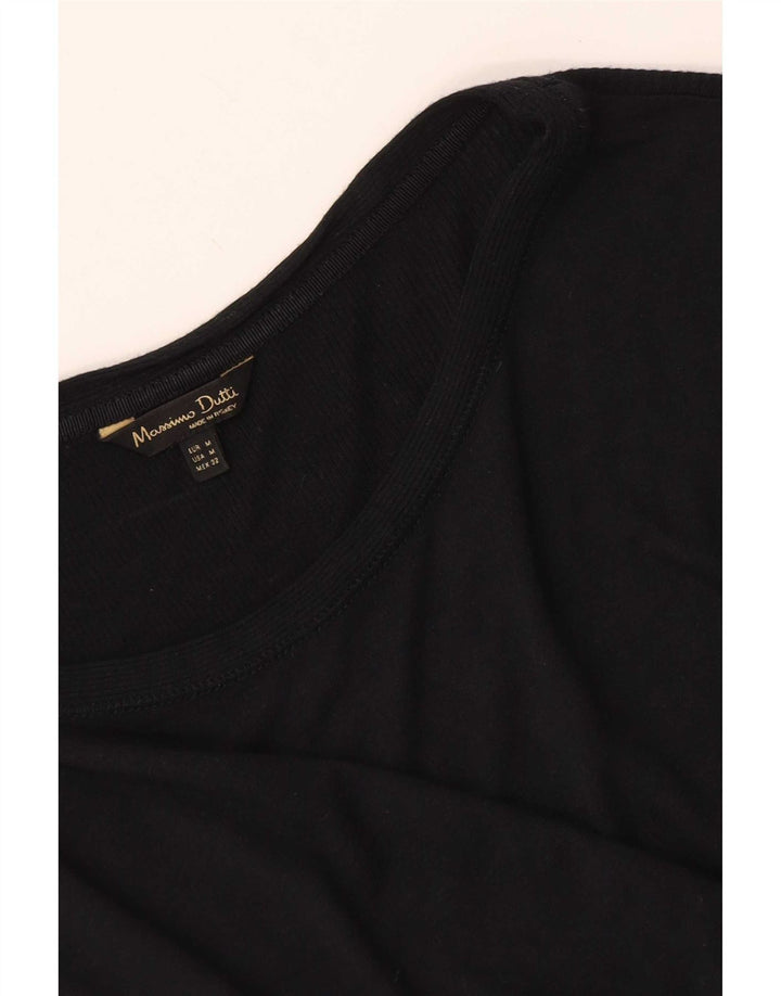 Massimo Dutti Dame Top 3/4 ærmer UK 12 Medium Sort