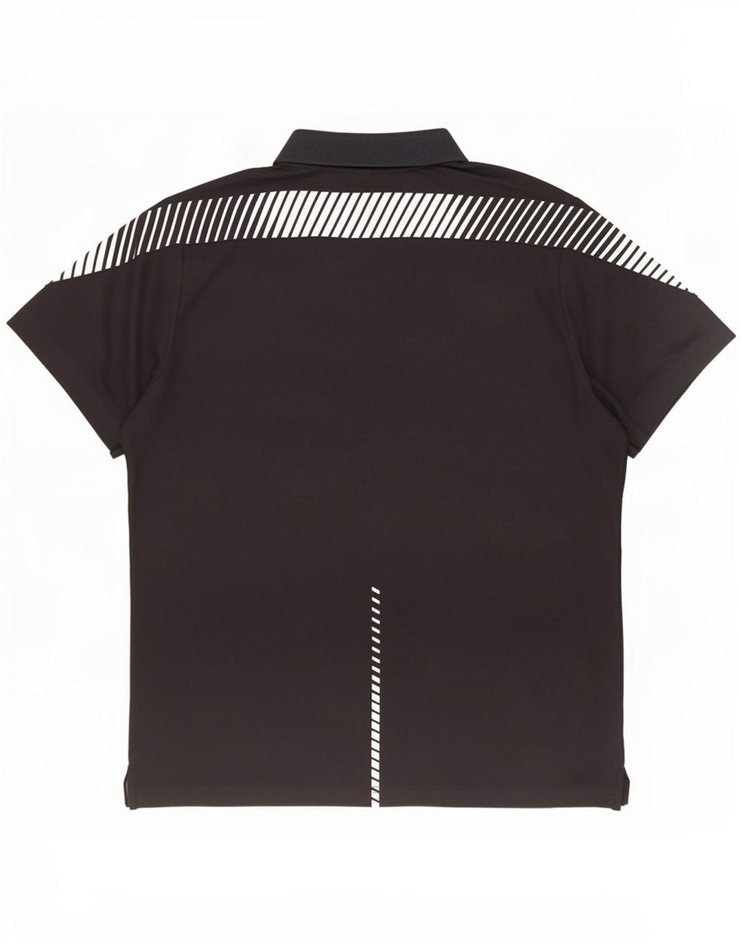 Asics Poloshirt til mænd mellem sort stribet polyester