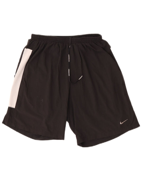 Nike Sportsshorts til mænd Small Black Colourblock Polyester