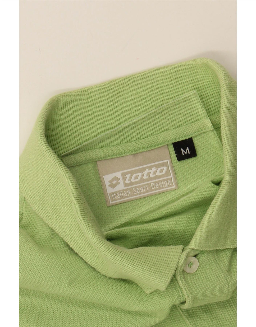 LOTTO Mens Polo Shirt Medium Green Vintage Lotto and Second-Hand Lotto from Messina Hembry 