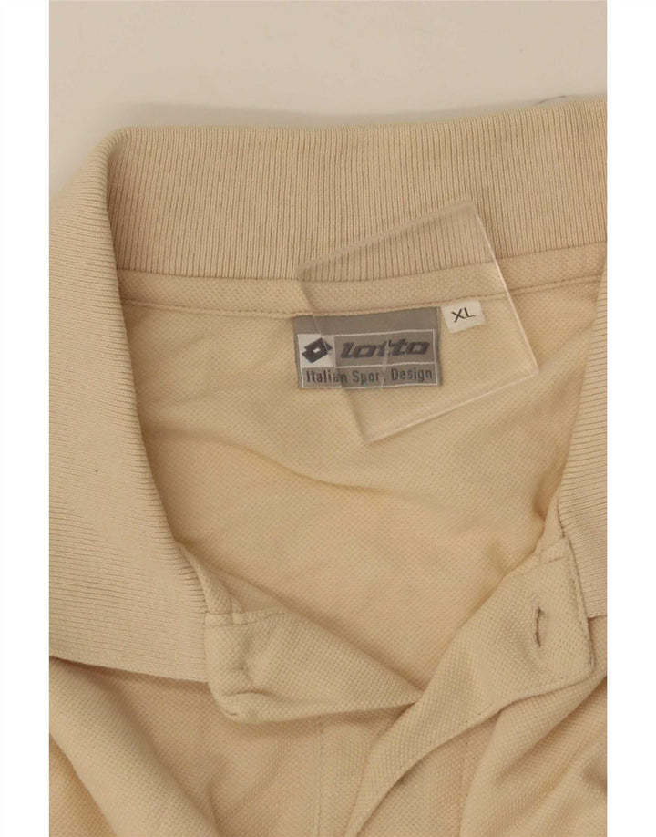 Lotto Herre poloshirt XL Beige Stribet