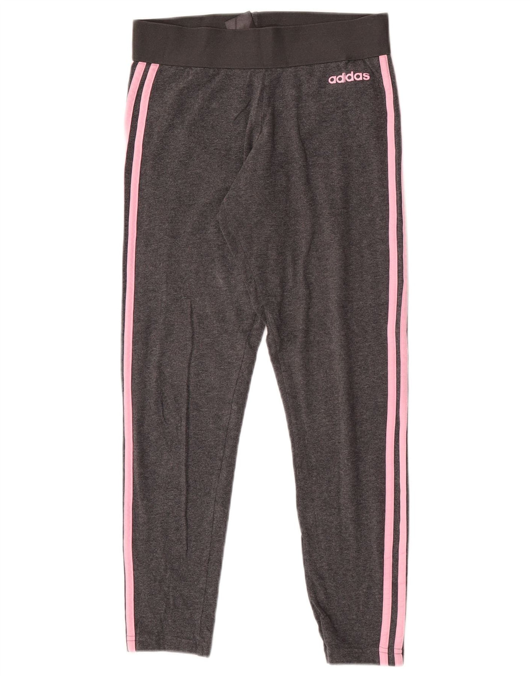 Adidas Womens Crop Leggings UK 8/10 Small Grey Bomuld