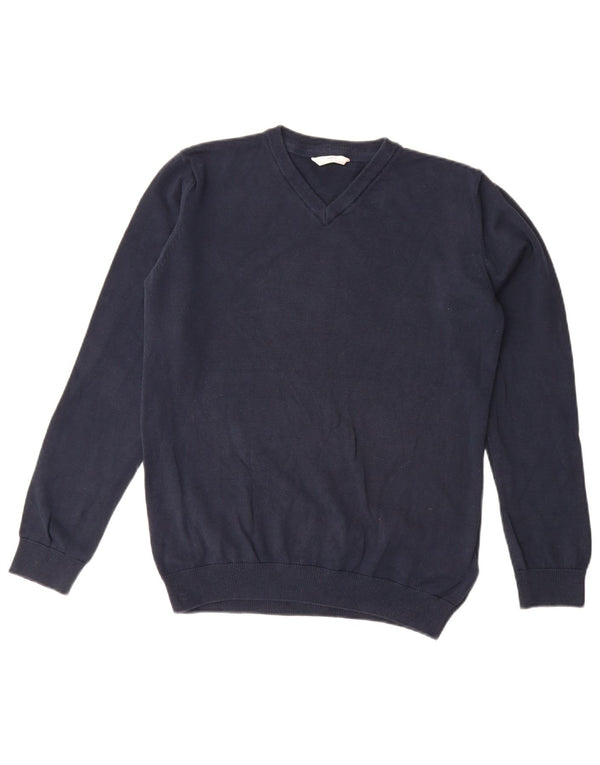 Marks & Spencer Boys sweater med V-hals 14-15 år Marineblå bomuld