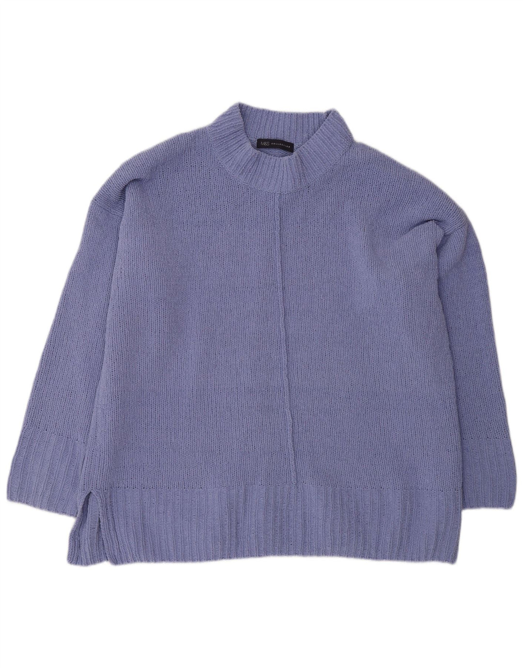 Marks & Spencer Dame Oversized Turtle Neck Jumper Sweater UK 18 XL Lilla
