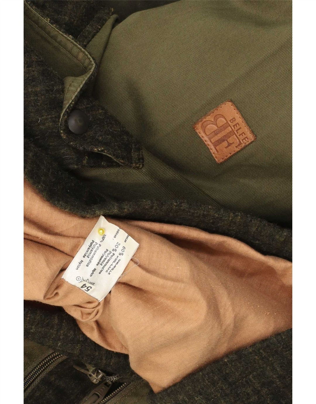 Belfe & Belfe Herre Utility Jacket IT 54 2XL Grøn ternet uld