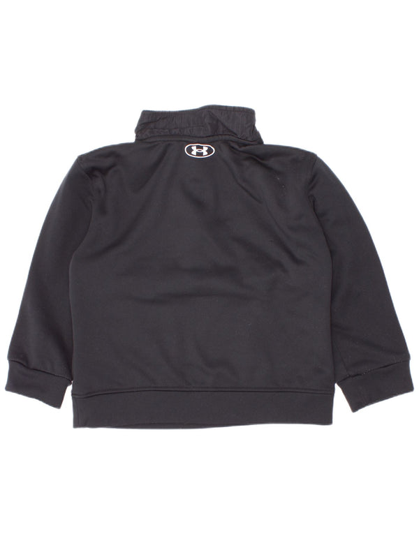 Under Armour Boys Grafisk Zip Neck Sweatshirt Jumper 2-3 år Sort