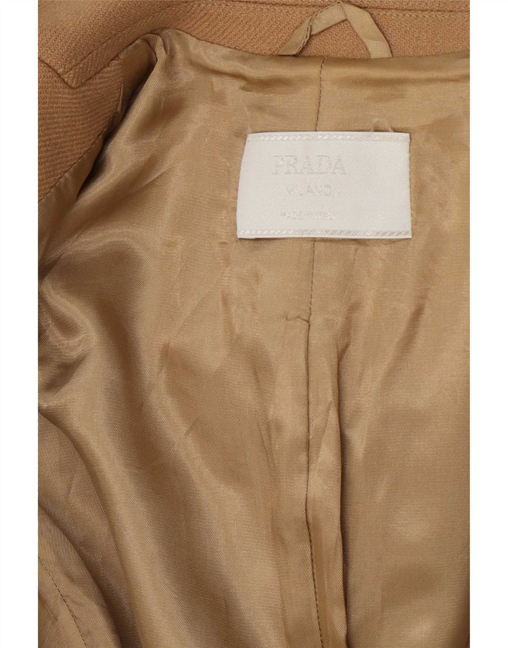 Prada Dame 3-knaps blazerjakke IT 38 XS Beige Uld Klassisk