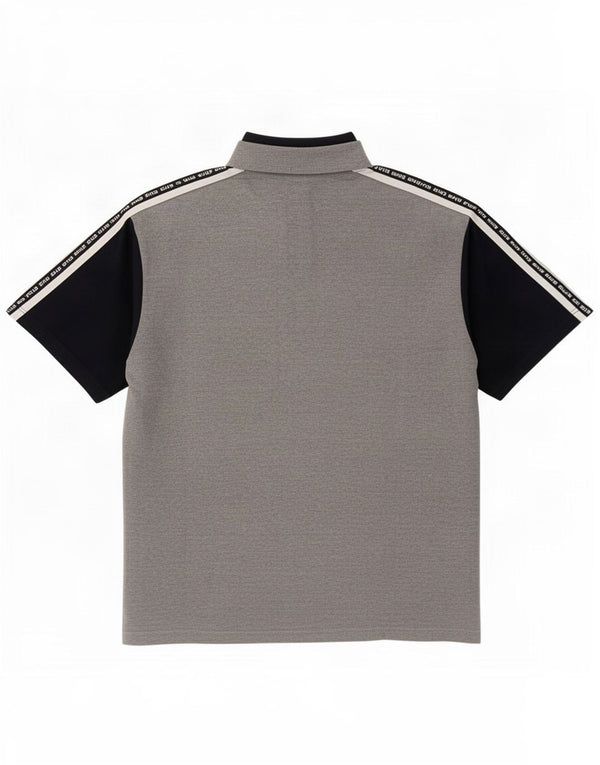 Campagnolo Mens Graphic Polo Shirt IT 52 Large Grey Colourblock Cotton