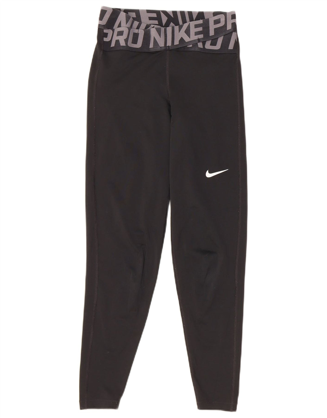 Nike Dame Dri Fit Grafiske Leggings UK 4 XS Sort Polyester