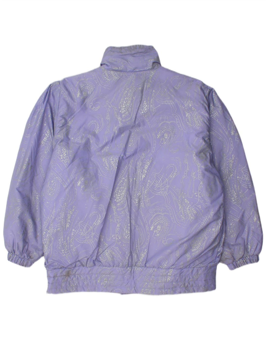 Brugi Dame Oversized Skijakke Størrelse 48 Lilla Paisley Polyamid