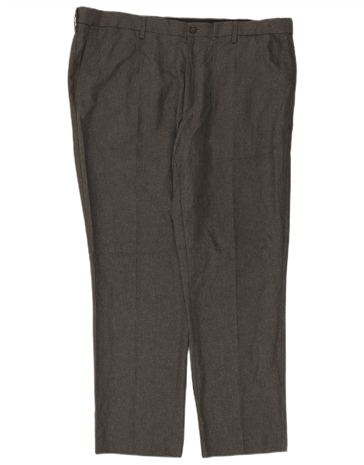 MARKS & SPENCER Slim Fit Chinobukser til mænd W40 L29 Grå polyester