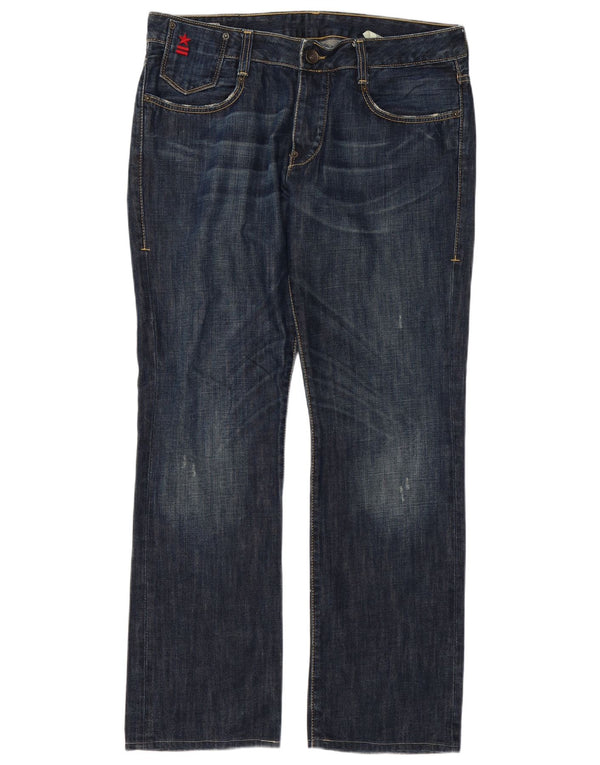 Uniform Herre Straight Jeans W34 L32 Blå Bomuld