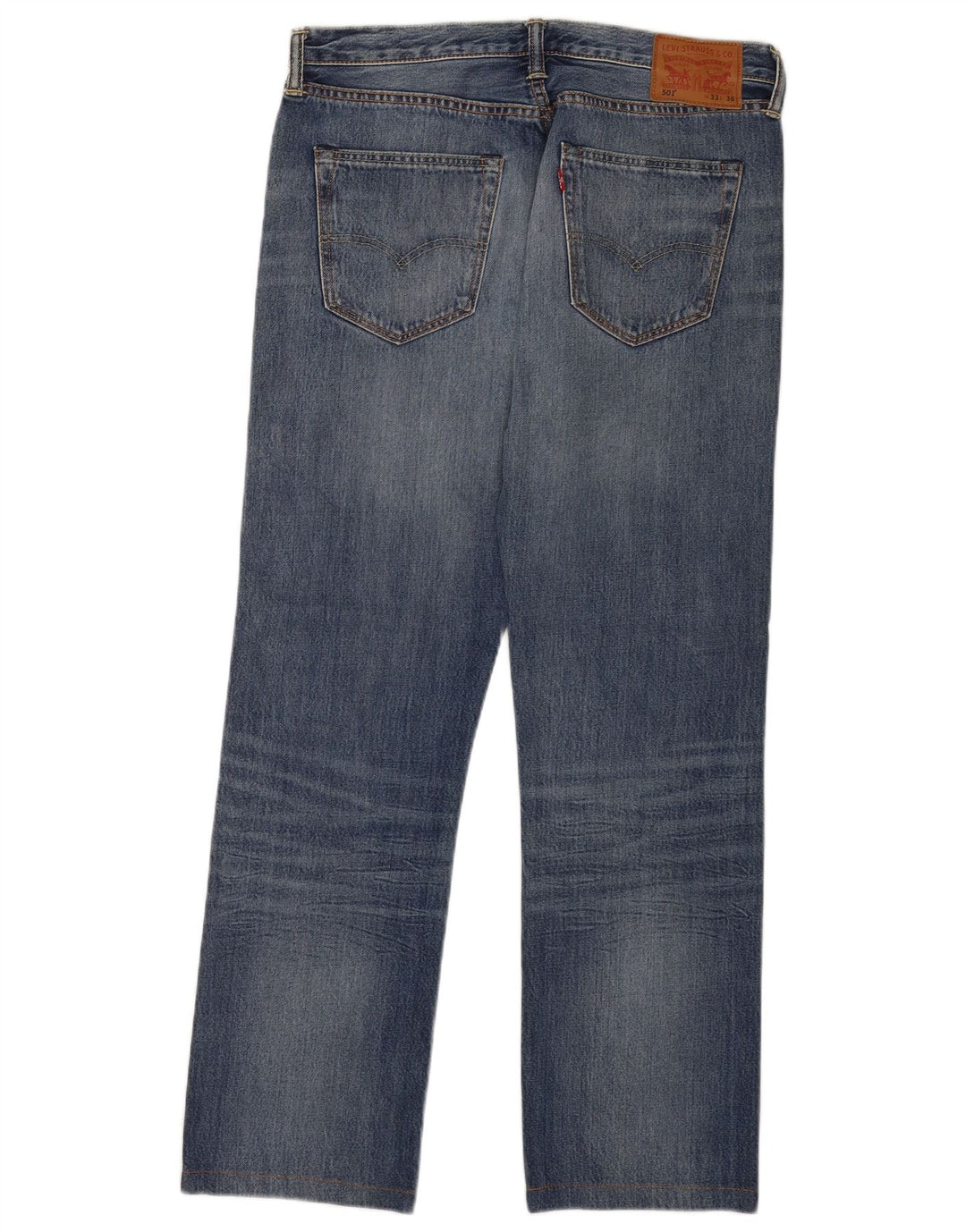 Levi's Herre 501 Straight Jeans W33 L30 Blå Bomuld