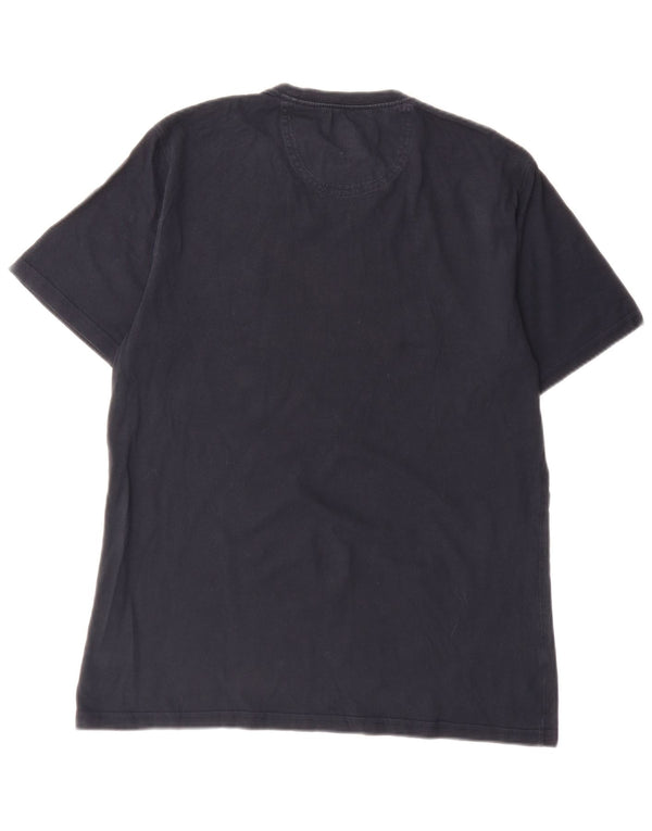 Barbour Mens Tailored Fit T-Shirt Top Large Navy Blue Cotton