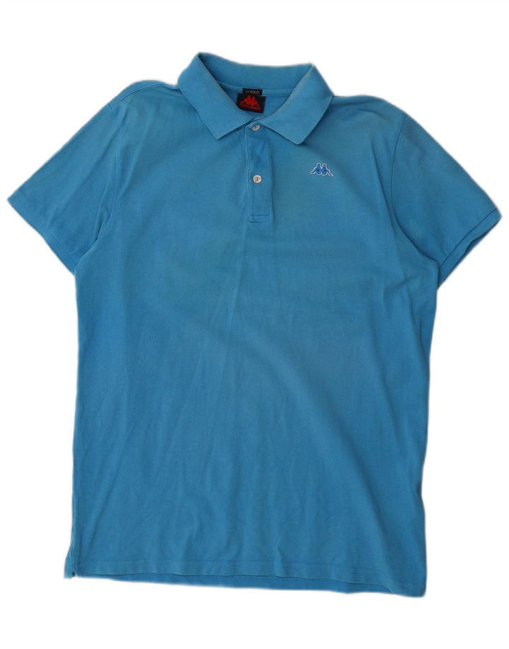 Kappa herre poloshirt XL blå bomuld