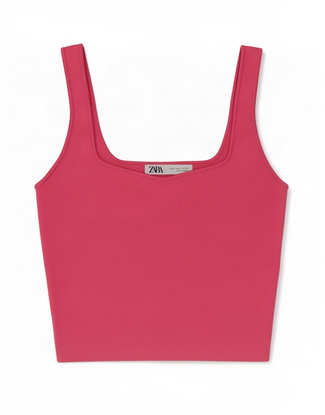 Zara Womens Crop Cami Top UK 8 Small Pink Polyester