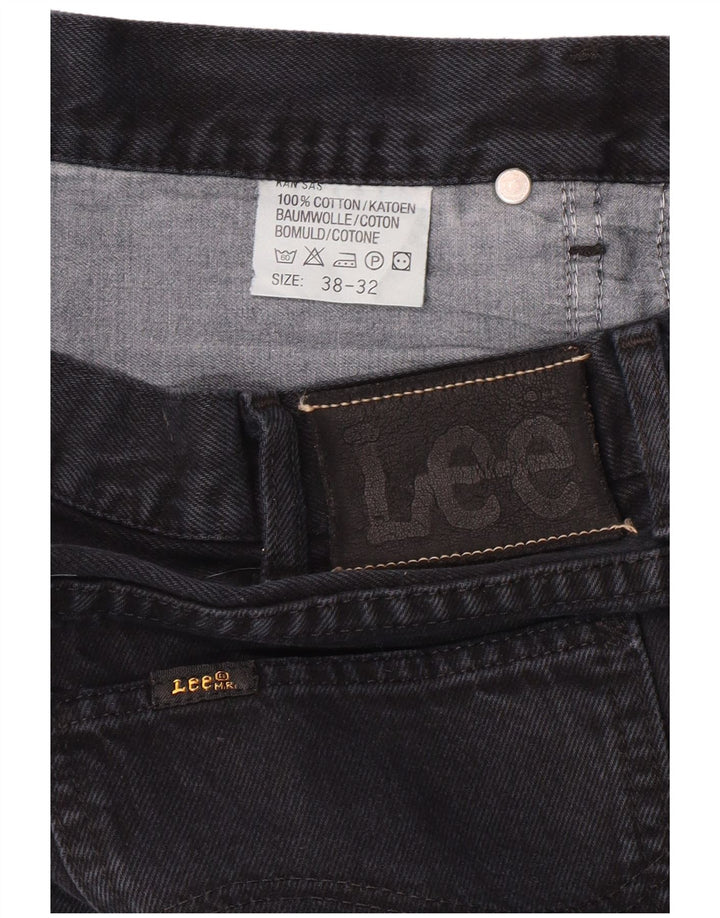 LEE Herre Kansas Straight Jeans W38 L32 Sort Bomuld