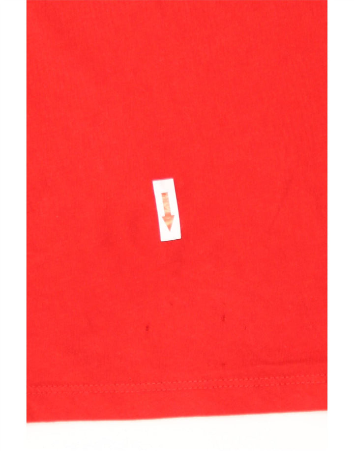 Tommy Hilfiger Dame T-Shirt Top UK 14 Stor Rød