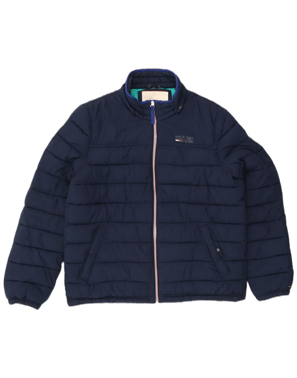 Tommy Hilfiger Herre Polstret Jakke UK 42 XL Navy Blue Polyester