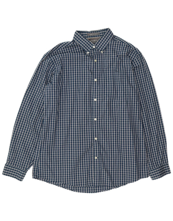 Eddie Bauer Herre Relaxed Fit skjorte Stor marineblå bomuld