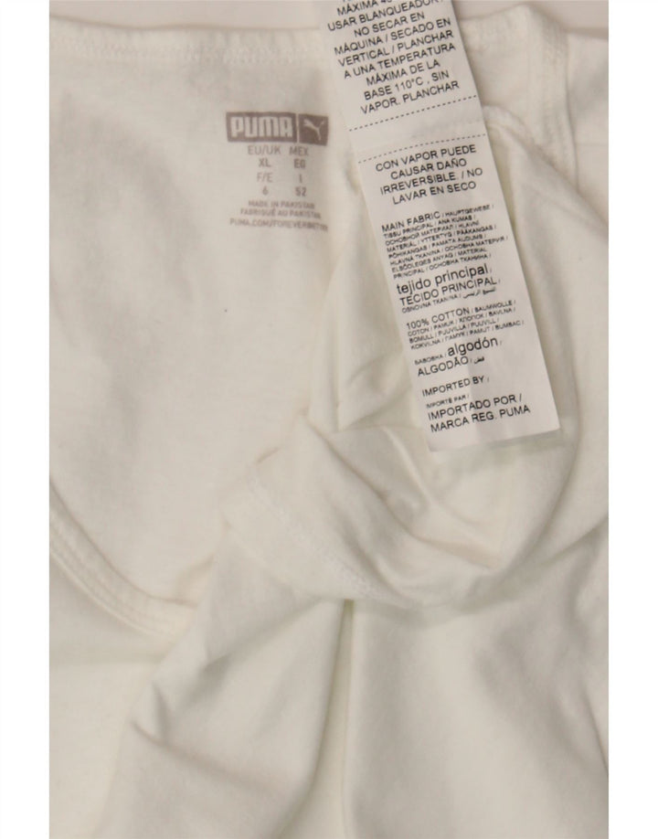 PUMA Mens T-Shirt Top XL White Cotton Vintage Puma and Second-Hand Puma from Messina Hembry 