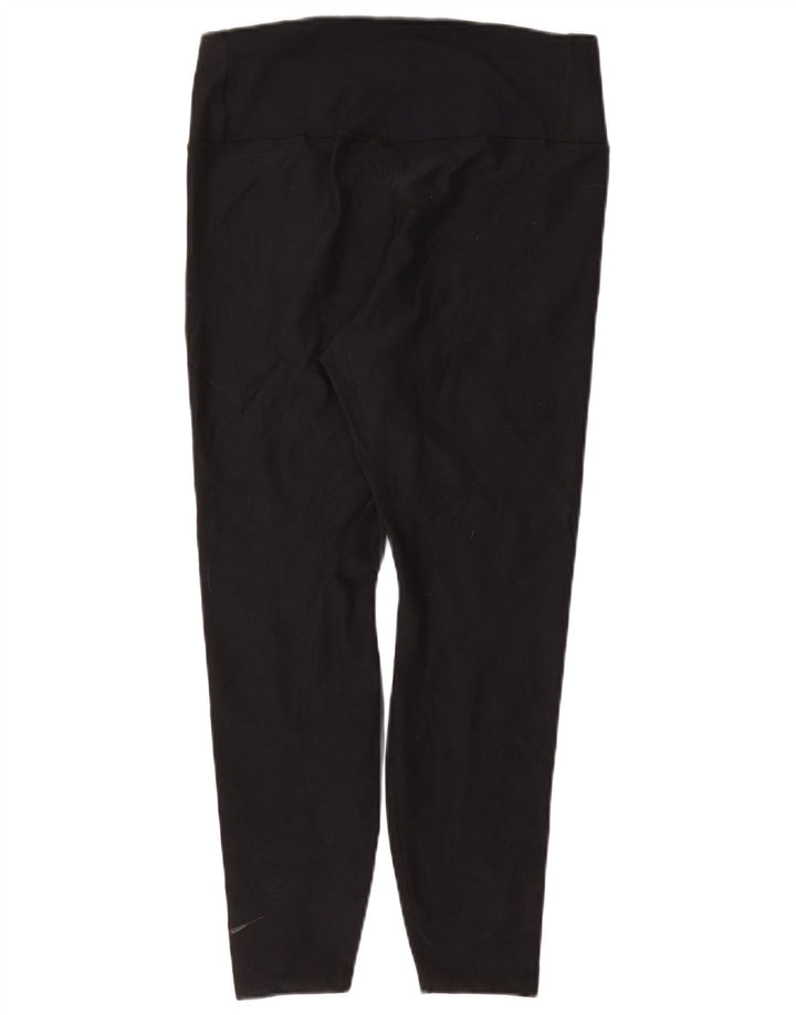 NIKE Dame Dri Fit Leggings UK 18 XL Sort Polyester