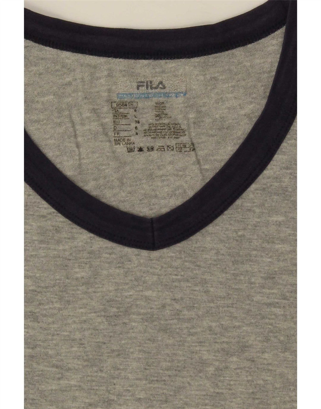 Fila Herre T-Shirt Top Stor Grå Flecked Bomuld