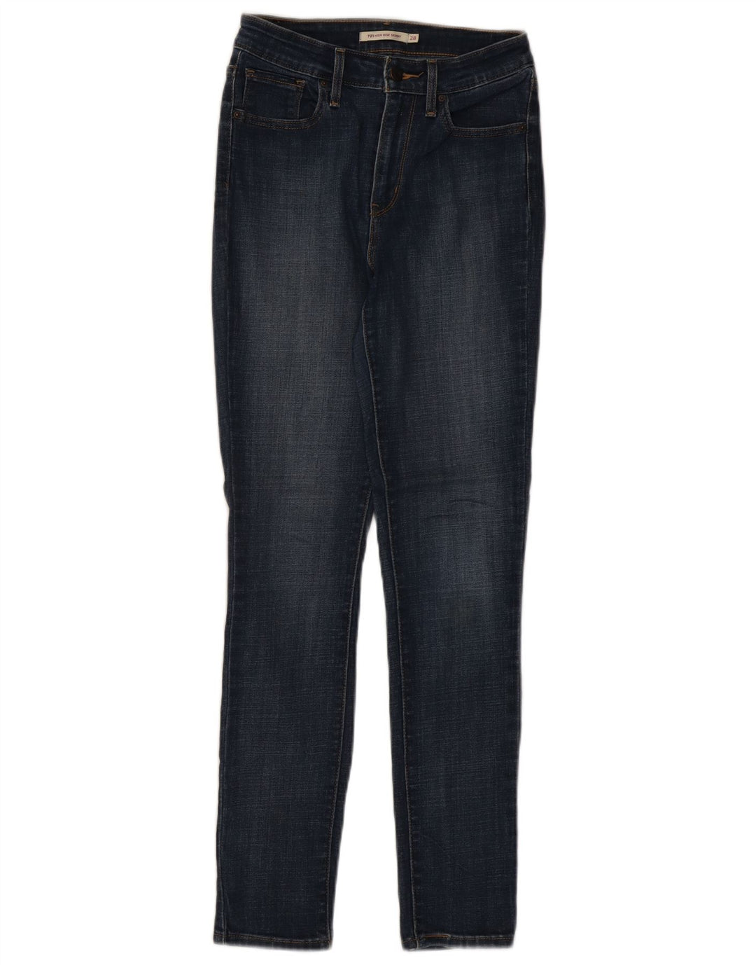 LEVI'S Dame 721 Skinny Jeans med høj talje W28 L29 Marineblå