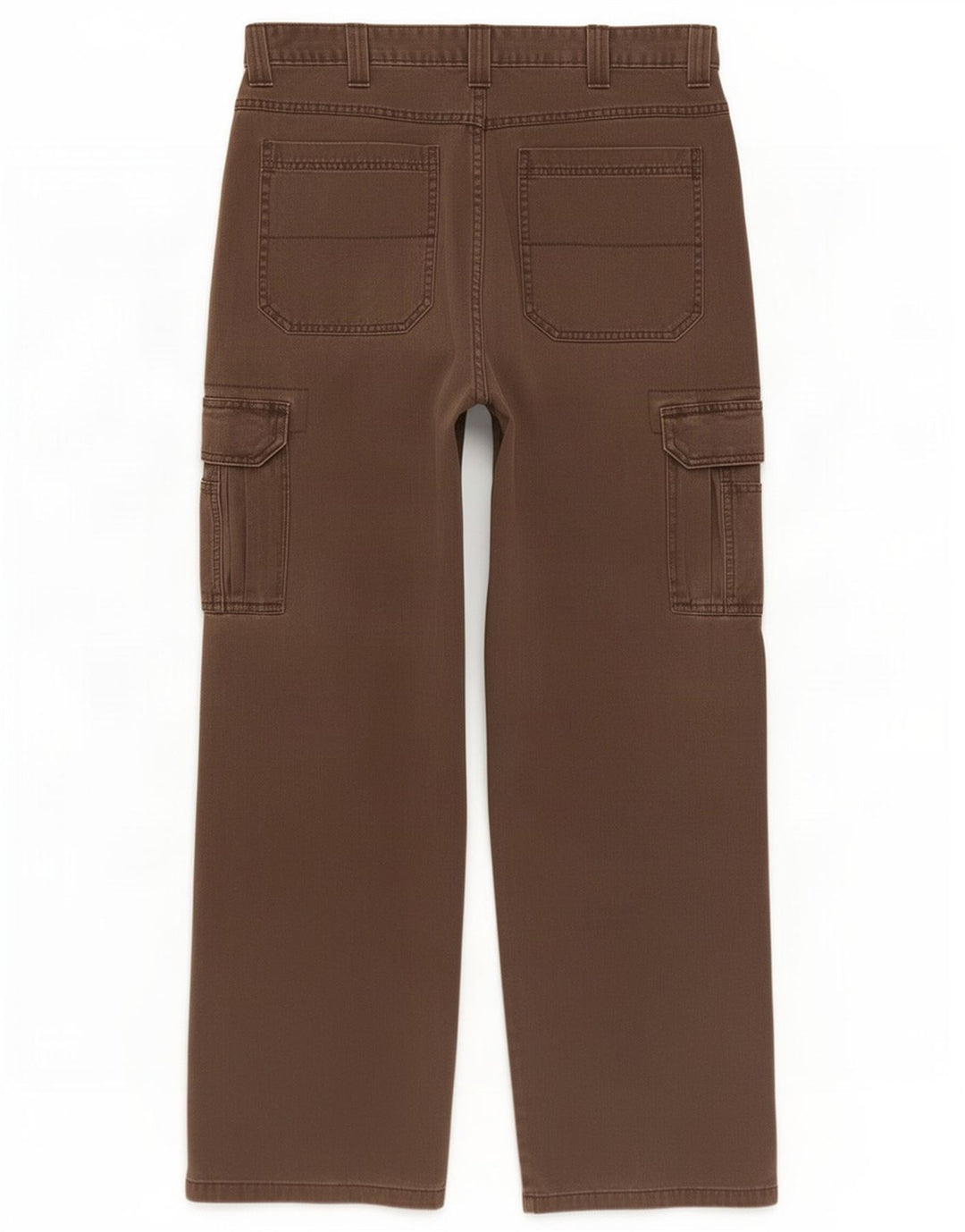 Wrangler Straight Cargo bukser til mænd W34 L32 brun bomuld