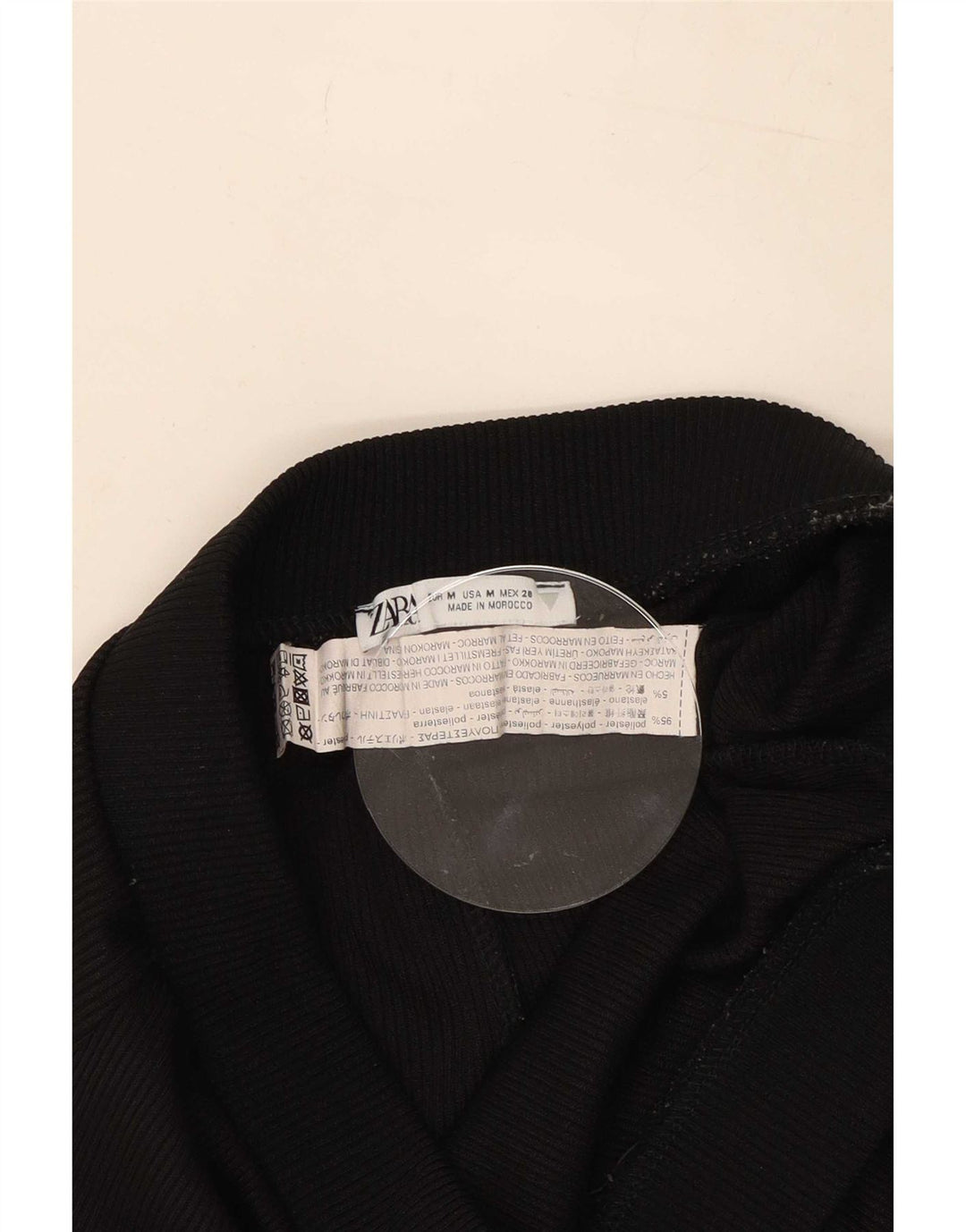 Zara Womens Flare træningsdragt Bukser UK 12 Medium Black Polyester