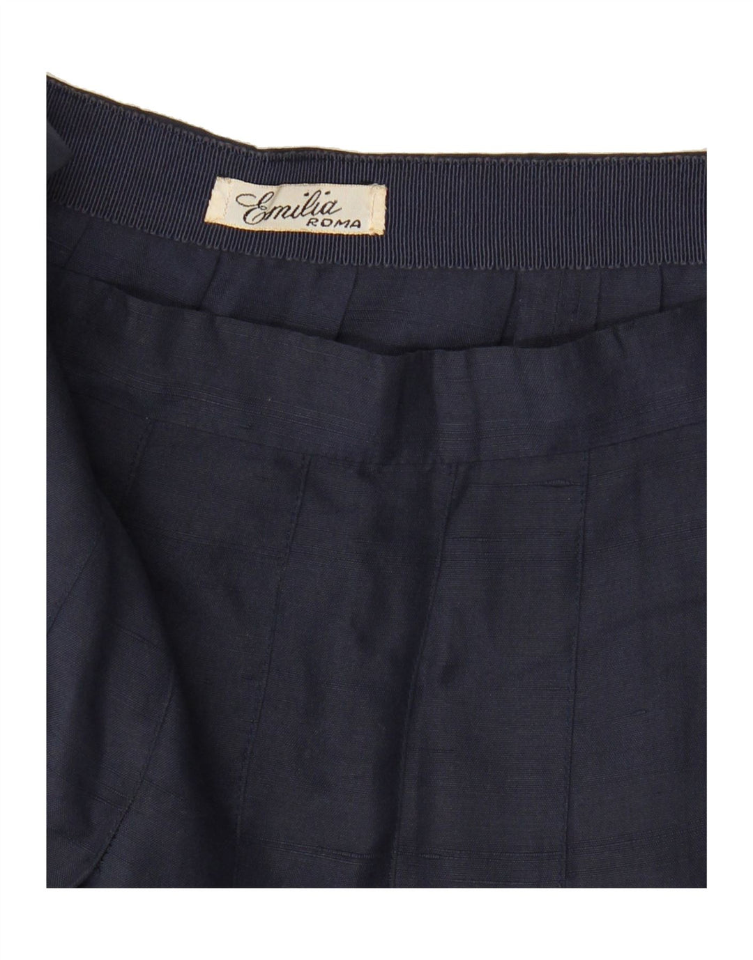 VINTAGE Womens Pleated Skirt W24 XS Navy Blue Vintage Vintage and Second-Hand Vintage from Messina Hembry 