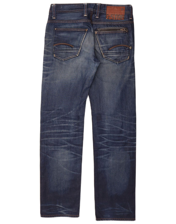 G-Star Herre Attacc Low Straight Jeans W30 L34 Marineblå Bomuld