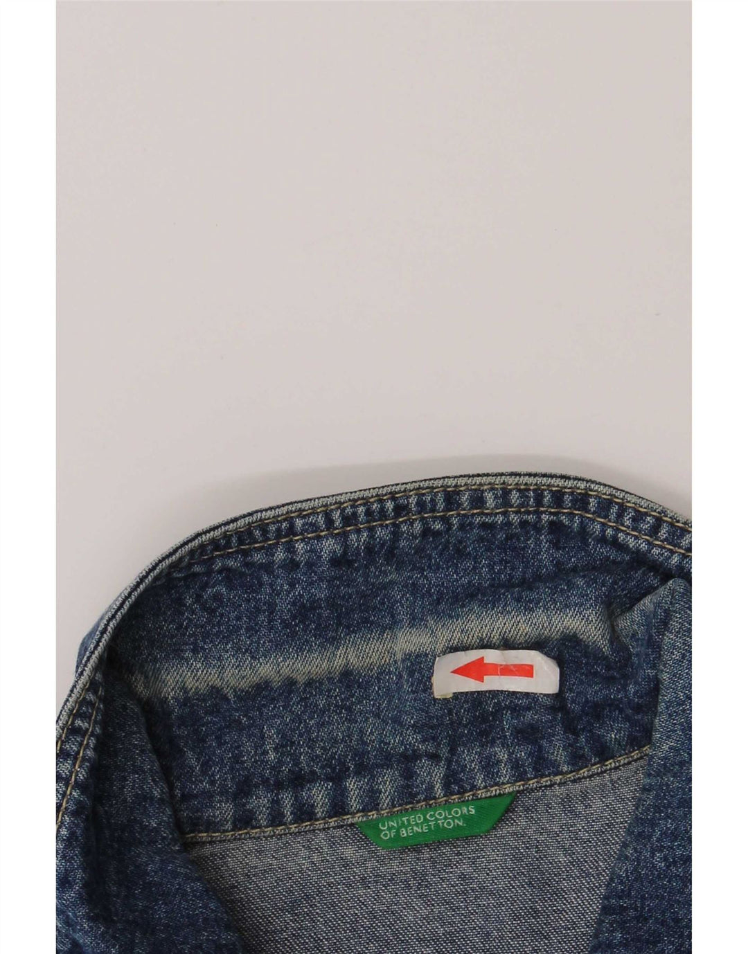 Benetton Dame denimjakke UK 10 Lille Blå