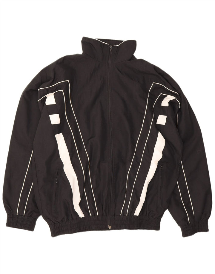Vintage træningsdragt til mænd Topjakke Stor sort Colourblock Polyester