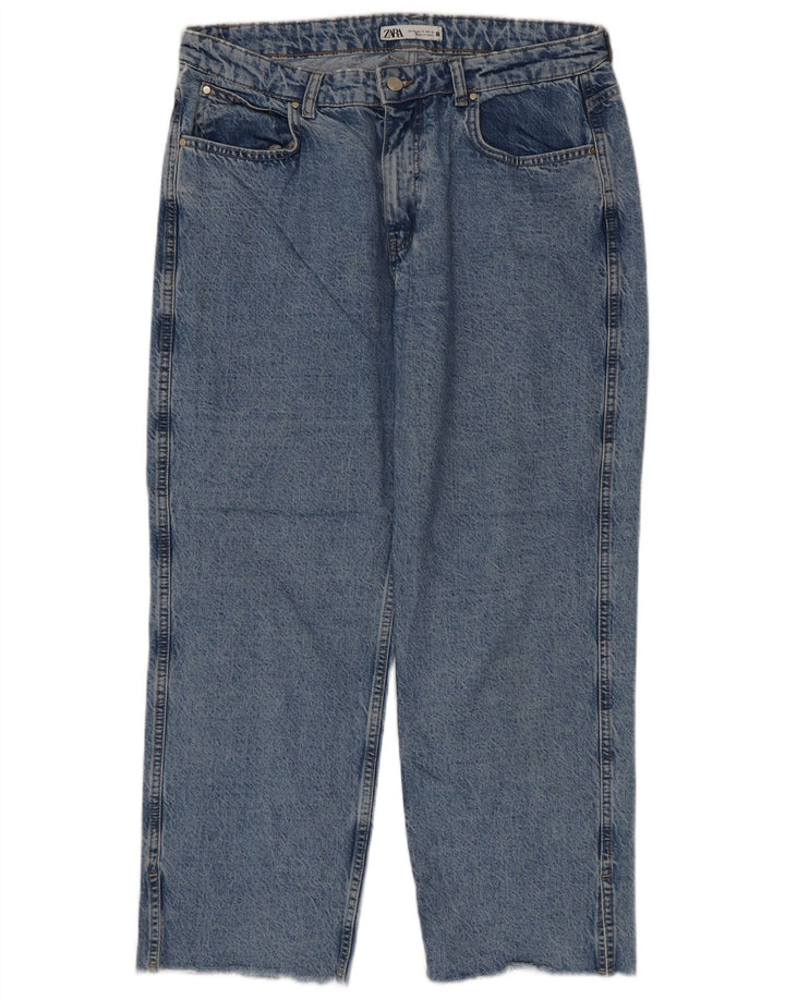 ZARA Løse jeans til kvinder EU 42 Large W32 L27 Blå