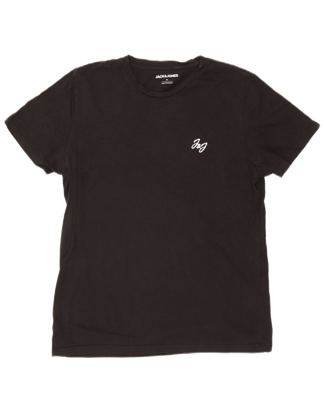 Jack & Jones Herre T-Shirt Top Medium Sort Bomuld