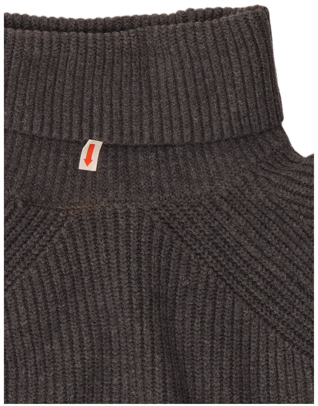 Marks & Spencer Dame Crop Roll Neck Jumper Sweater UK 10 Small Grey