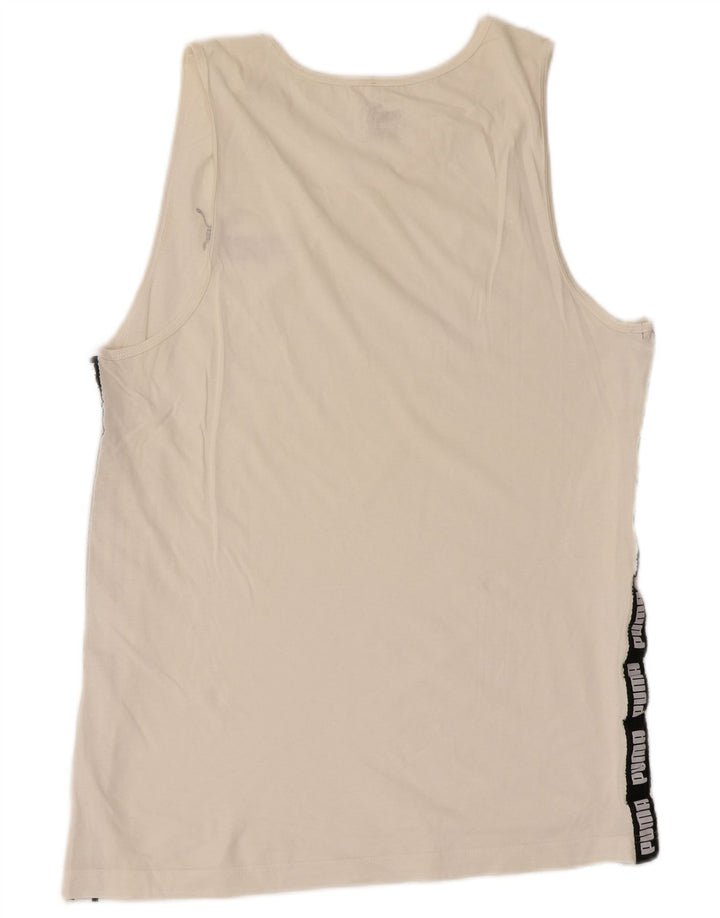 Puma Herre Grafisk Vest Top Medium White Colourblock
