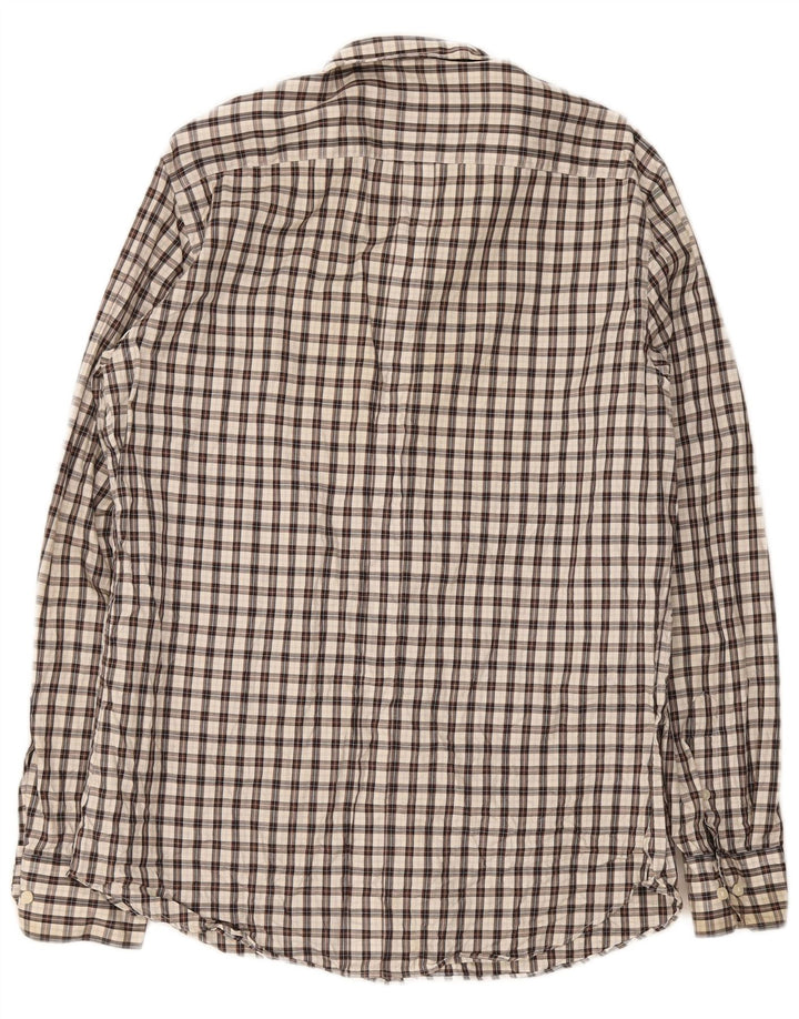 Massimo Dutti Herre flannelskjorte Stor brun ternet