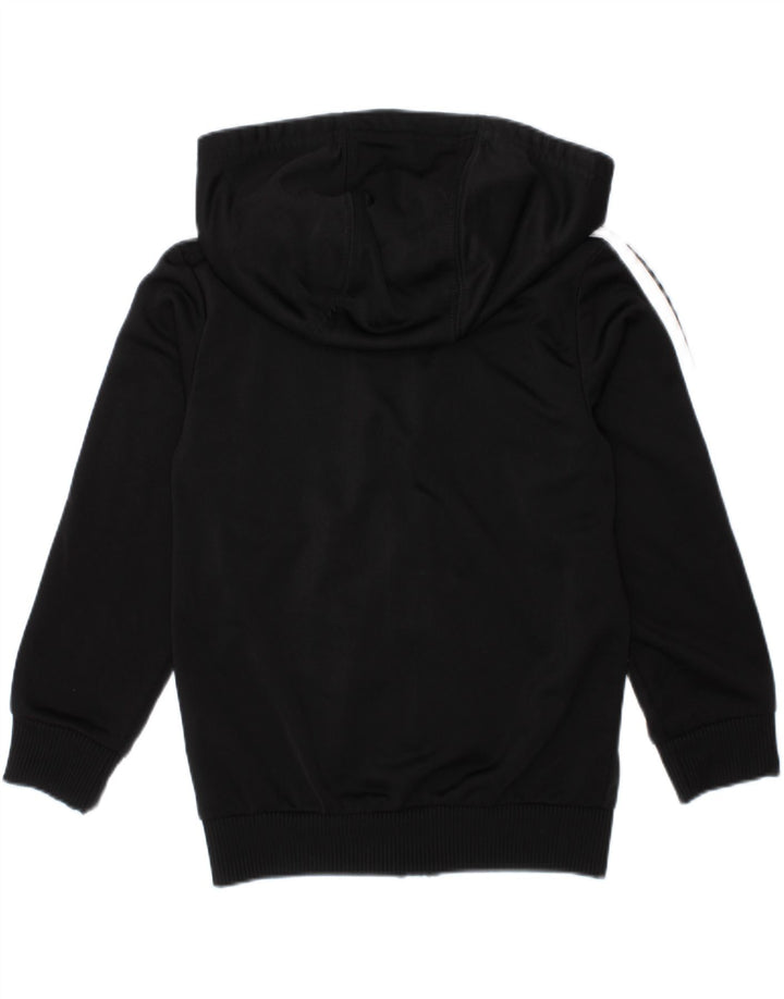 ADIDAS Boys Hooded Full Tracksuit 4-5 Years  Black Polyester Vintage Adidas and Second-Hand Adidas from Messina Hembry 