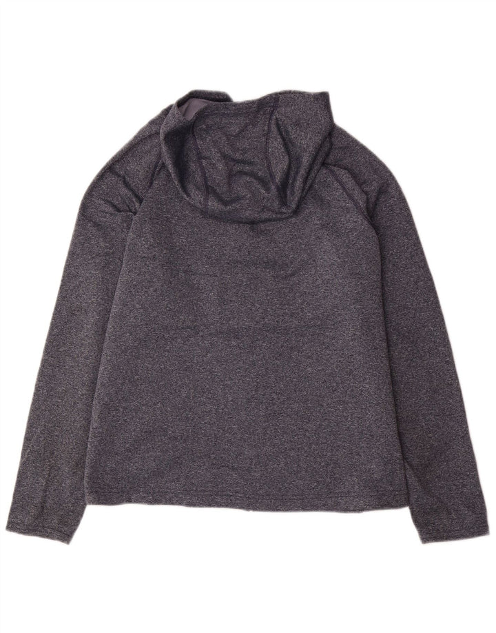 EDDIE BAUER Hættetrøje med lynlås til kvinder UK 18 XL Grå Flecked Polyester