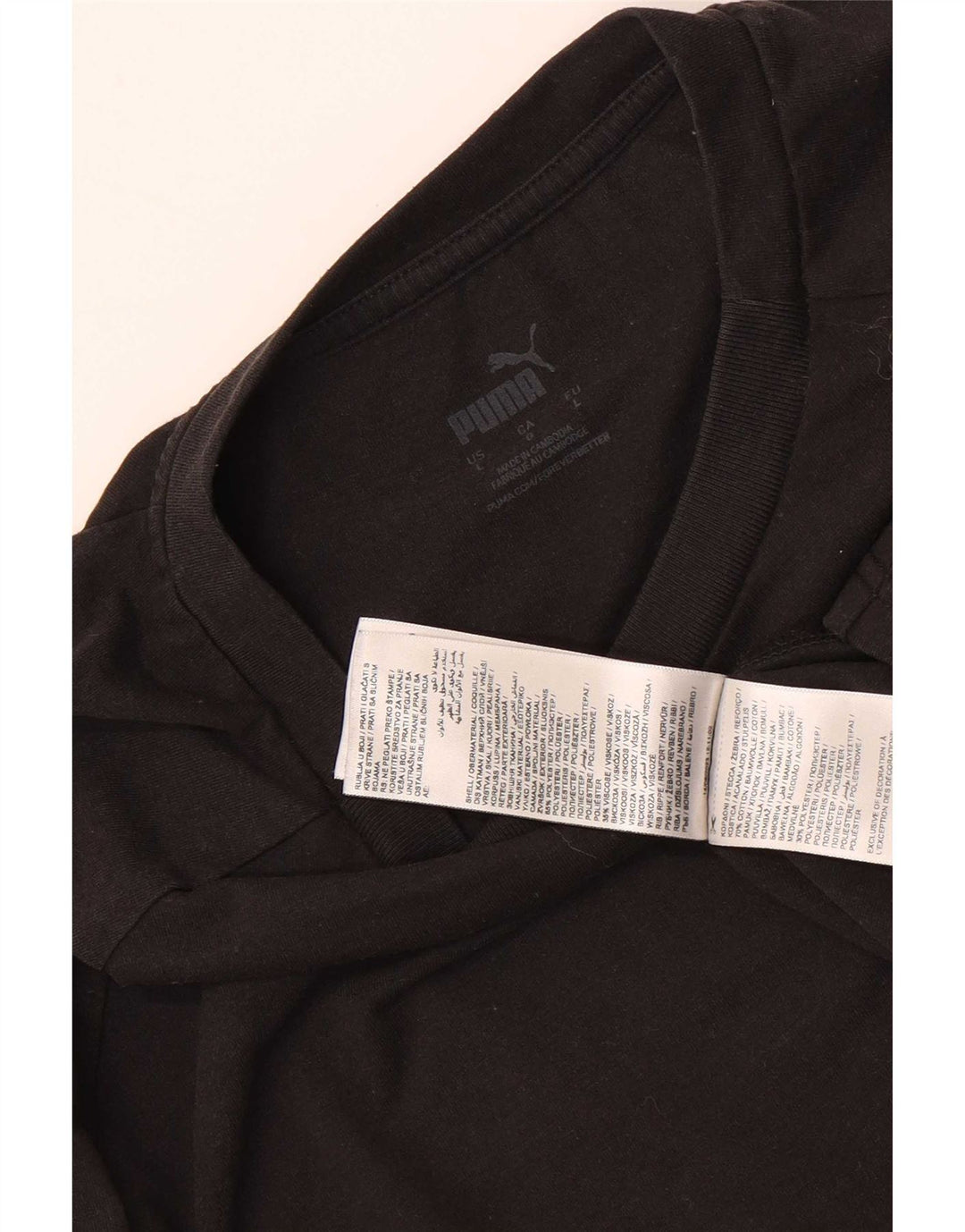 Puma Herre T-Shirt Top Stor Sort Polyester