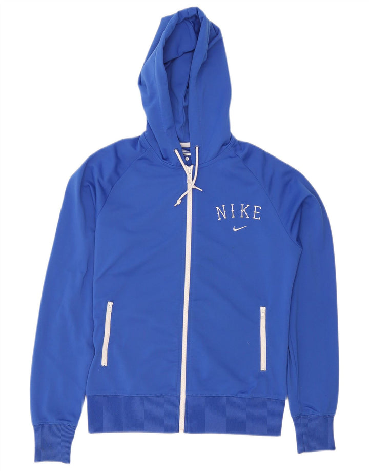 Nike hættetrøje med lynlås til kvinder UK 14 Medium Blue