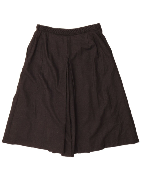 Rena Lange Womens Cullotes Casual Shorts UK 16 Large W30 Black Virgin Wool