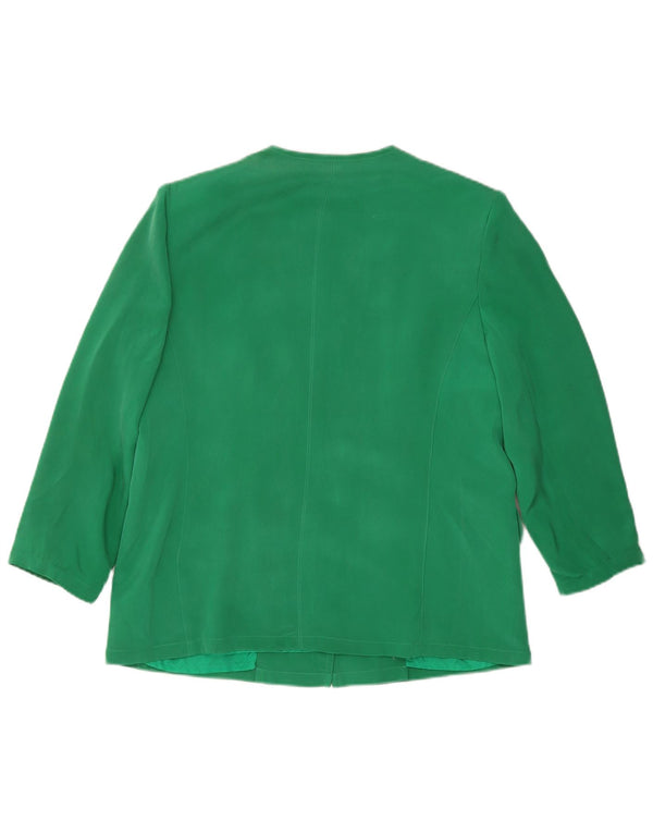 Mariella Burani Dame 5 knap 3/4 ærmet blazerjakke UK 18 Large Green