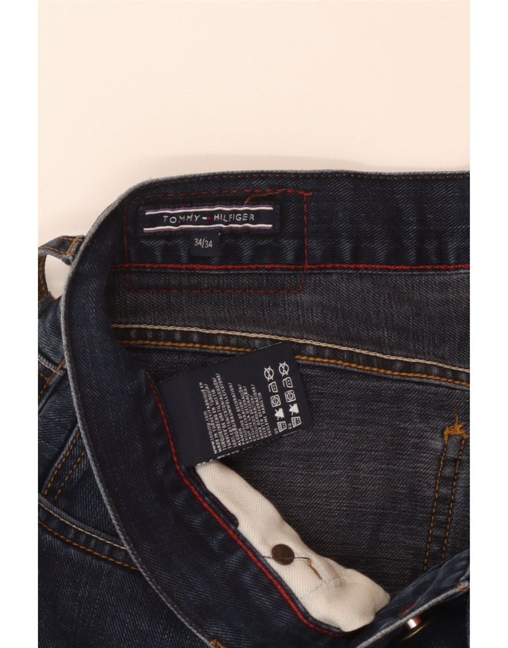 TOMMY HILFIGER Straight jeans til mænd W34 L34 Marineblå bomuld