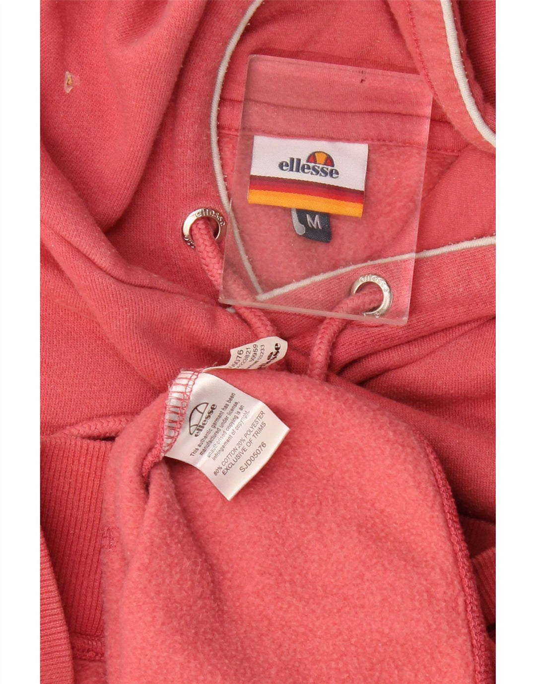 Ellesse Herre Grafisk Hoodie Jumper Medium Rød Bomuld