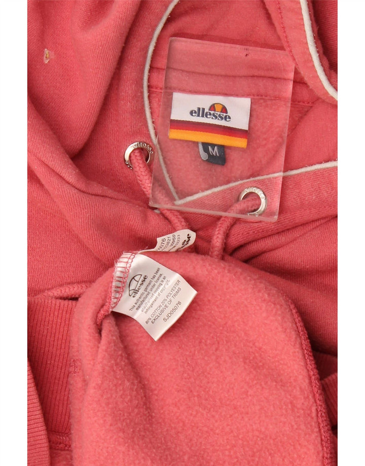 Ellesse Herre Grafisk Hoodie Jumper Medium Rød Bomuld